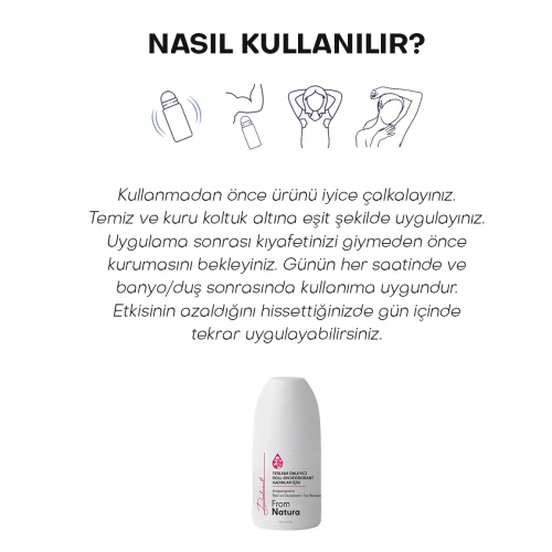 From Natura Kadınlar İçin Terleme Önleyici Roll-on Deodorant 75 ml - 5