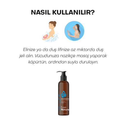 From Natura Velour Bleu Duş Jeli 200 ml - 5