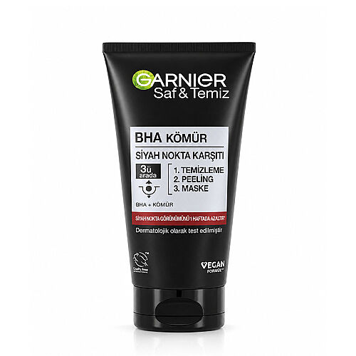Garnier Saf ve Temiz Siyah Nokta Karşıtı Kömürlü 3ü 1 Arada 150 ml - Garnier