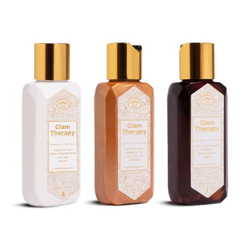 Glamtherapy Empire Of The Sun Serisi 3lü Set - Kozmetik Çanta Hediyeli - Glam Therapy