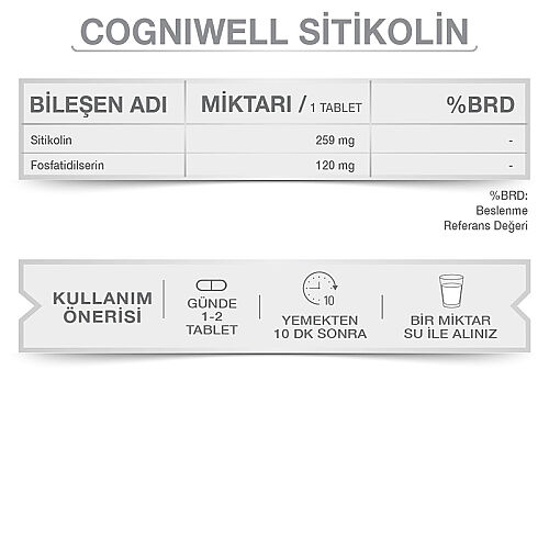 Goodday Cogniwell Sitikolin Takviye Edici Gıda 30 Tablet - 5