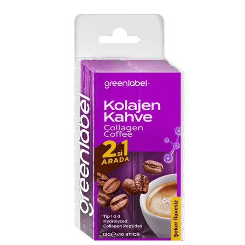 Greenlabel Kolajen Kahve 3.5 gr x 10 Stick - 1