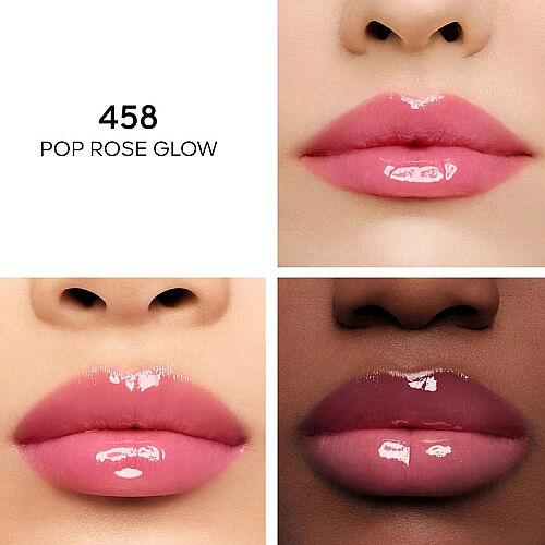 Guerlain KissKiss Bee Glow Oil Likit Ruj - Pop Rose - 3