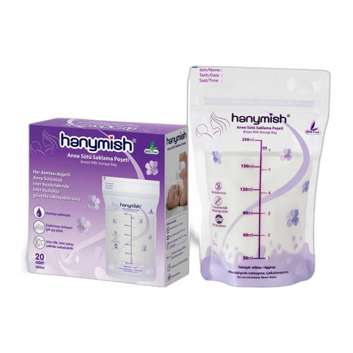 Hanymish Anne Sütü Saklama Poşeti 20 Adet 200 ml - Hanymish (1)