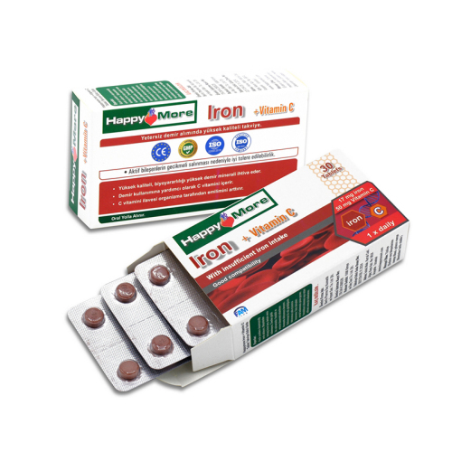 HappyMore Iron Vitamin C Takviye Edici Gıda 30 tablet - HappyMore (1)