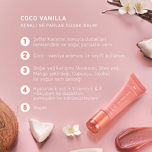 Herbaderm Lip Shine Balm - Coco Vanilla 10 ml - 6
