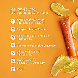 Herbaderm Smoothy Kiss Lip Scrub - Mango Gelato 15 ml - 7