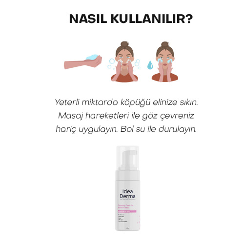İdea Derma Hassas Cilt Yüz Temizleme Köpüğü 100 ml - 5