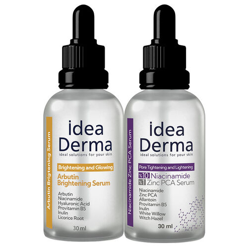 İdea Derma Niacinamide ve Arbutin Aydınlatıcı Cilt Bakım Seti - İdea Derma