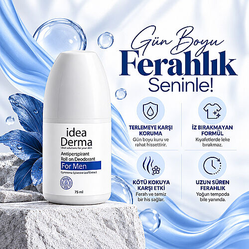 İdea Derma Roll-on Antiperspirant Deodorant 75 ml - Erkekler İçin - 3