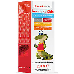 Imuneks Kids Multivitamin ve Mineraller İçeren Sıvı Takviye Edici Gıda 250 ml - 1