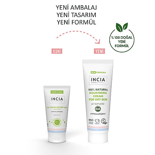 Incia %100 Natural Gel Cream For Dry Skin 60 ml - 3