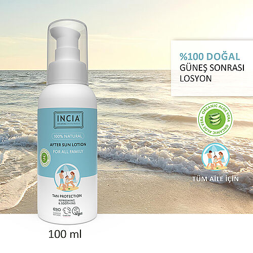 INCIA %100 Doğal Güneş Sonrası Bakım Losyonu 100 ml - 4