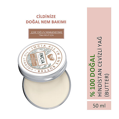 INCIA %100 Doğal Hindistan Cevizli Butter 50 ml - INCIA (1)