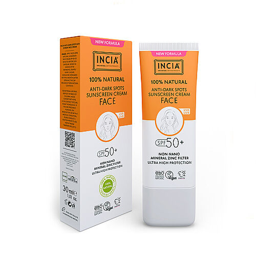 INCIA %100 Doğal Spf 50 Leke Karşıtı Yüz Kremi 30 ml - INCIA