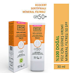 INCIA %100 Doğal Spf 50 Leke Karşıtı Yüz Kremi 30 ml - 2