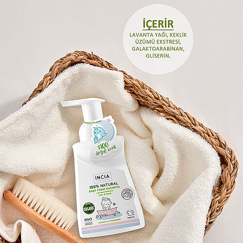Incia Bebekler İçin Doğal Köpük Şampuanı Saç ve Vücut İçin 200 ml - 4