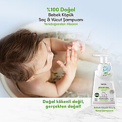 Incia Bebekler İçin Doğal Köpük Şampuanı Saç ve Vücut İçin 200 ml - 5