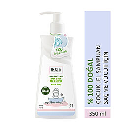 INCIA Çocuklar İçin Doğal Jel Şampuan Saç ve Vücut İçin 350 ml - 2