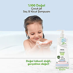 INCIA Çocuklar İçin Doğal Jel Şampuan Saç ve Vücut İçin 350 ml - 6