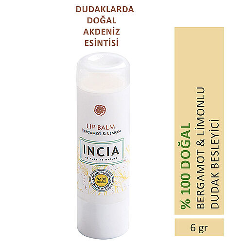 INCIA Bergamot & Limonlu Doğal Dudak Besleyici 6g - INCIA (1)