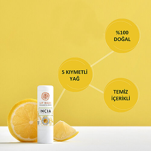 INCIA Bergamot & Limonlu Doğal Dudak Besleyici 6g - 5