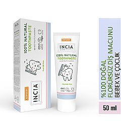 Incia Doğal Diş Macunu Bebek ve Çocuk Karışık Meyve Aromalı Florürsüz 50 ml - 2