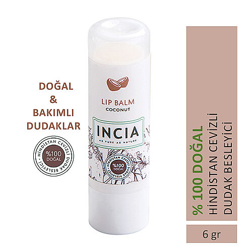 INCIA Doğal Hindistan Cevizli Dudak Besleyici 6gr - INCIA (1)