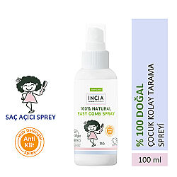 Incia Doğal Kolay Tarama Spreyi Çocuklar İçin Nemlendirici Parlaklaklaştırıcı Anti-Klit 100ml - 2