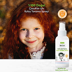 Incia Doğal Kolay Tarama Spreyi Çocuklar İçin Nemlendirici Parlaklaklaştırıcı Anti-Klit 100ml - 6