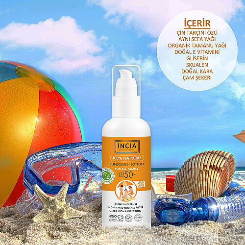 INCIA Doğal Tüm Aile için Güneş Losyonu Spf50+ 100 ml - 4