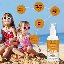 INCIA Doğal Tüm Aile için Güneş Losyonu Spf50+ 100 ml - 5