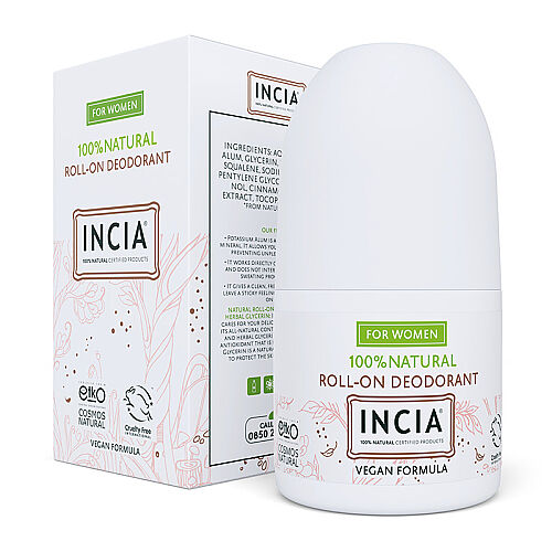 INCIA Doğal Roll-On Deodorant (Kadınlar İçin) 50 ml - INCIA