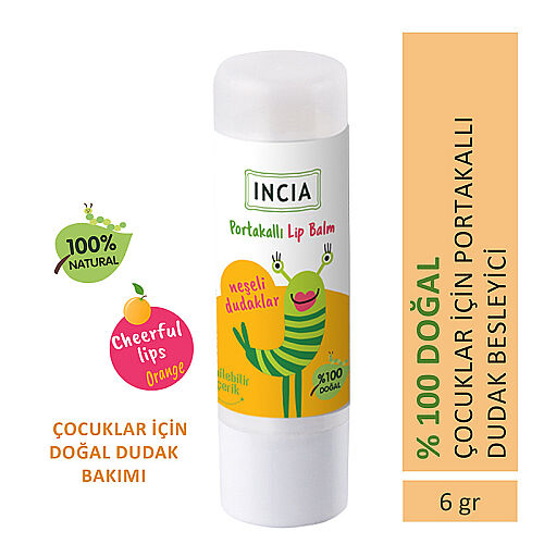 INCIA Kids Portakallı Doğal Dudak Besleyici 6g - INCIA (1)