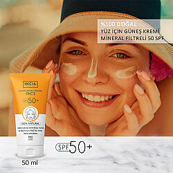 INCIA Yüz İçin %100 Doğal Güneş Kremi 50 SPF 50 ml - 3