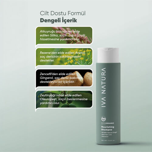 Iva Natura Organik Besleyici At Kuyruğu Bitkisi Özlü Şampuan 350 ml - 4