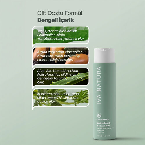 Iva Natura Organik Yeşil Çay Özlü Duş Jeli 350 ml - 4