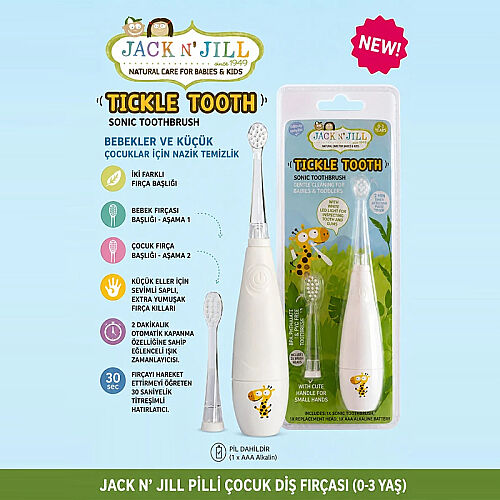 Jack And Jill Kids Tickle Tooth Sonic Diş Fırçası (0-6 yaş) - Jack And Jill Kids (1)