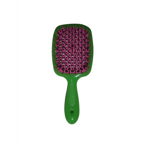 Janeke Superbrush Saç Fırçası Yeşil-Pembe - Janeke