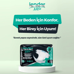 Jender Allfit Bebek ve Yetişkinlere Özel Bel Bantlı Bez 30 Adet - Extra Small - 2