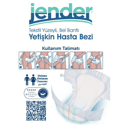 Jender Bel Bantlı Yetişkin Hasta Bezi Large 30 Adet - Jender (1)