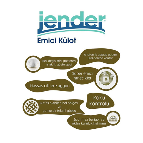 Jender Emici Külot Hasta Bezi 30 Adet - Large - Jender (1)