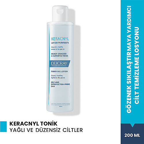 Keracnyl Yağlı ve Akneye Eğilimli Ciltler için Tonik 200 ml - Ducray (1)