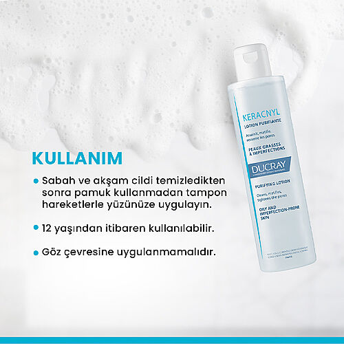 Keracnyl Yağlı ve Akneye Eğilimli Ciltler için Tonik 200 ml - 4