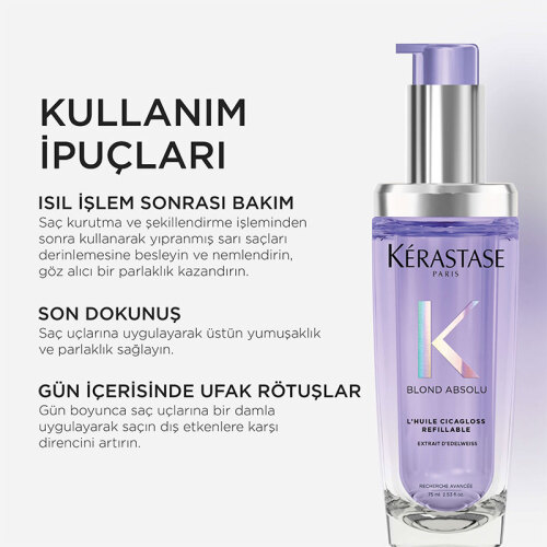 Kerastase Blond Absolu L Huile Cicagloss Yeniden Doldurulabilir Saç Yağı 75 ml - 4