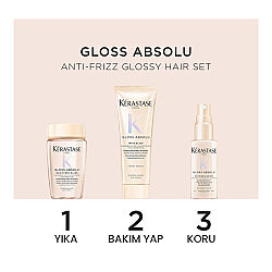Kerastase Gloss Absolu Anti-Frizz Glossy Hair Set - 2