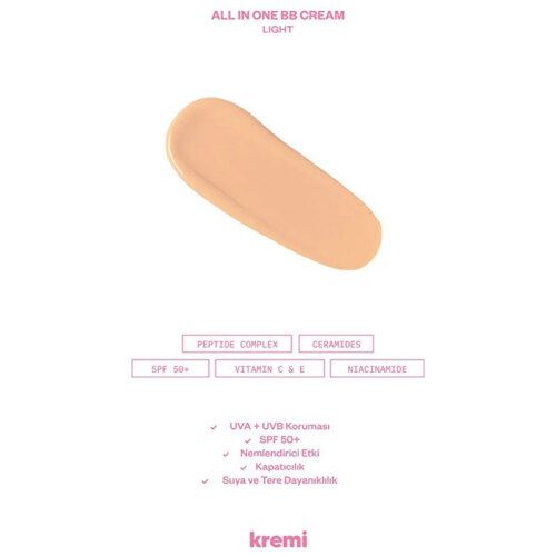 Kremi All IN One BB Cream 50 ml - Light - 4