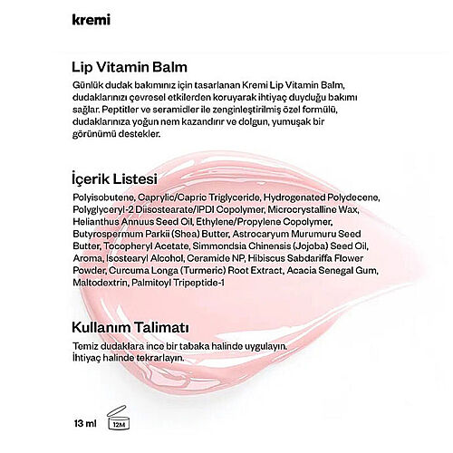 ​Kremi Lip Vitamin Balm 13 ml - Palm Peach - 7