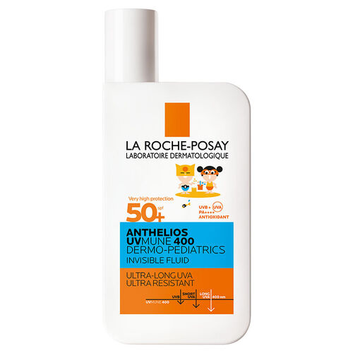 La Roche Posay - La Roche Posay Anthelios Dermo Pediatric Invisible Fluid SPF50+ Çok Hassas Ciltler Ve Çocuklar İçin Yüz Güneş Kremi 50 ml