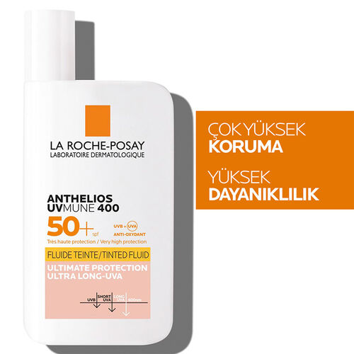 La Roche Posay Anthelios UVmune400 Invisible Fluid Tüm Cilt Tipleri İçin Renkli SPF50+ Yüz Güneş Kremi 50 ml (Promosyon Ürünü) - 4